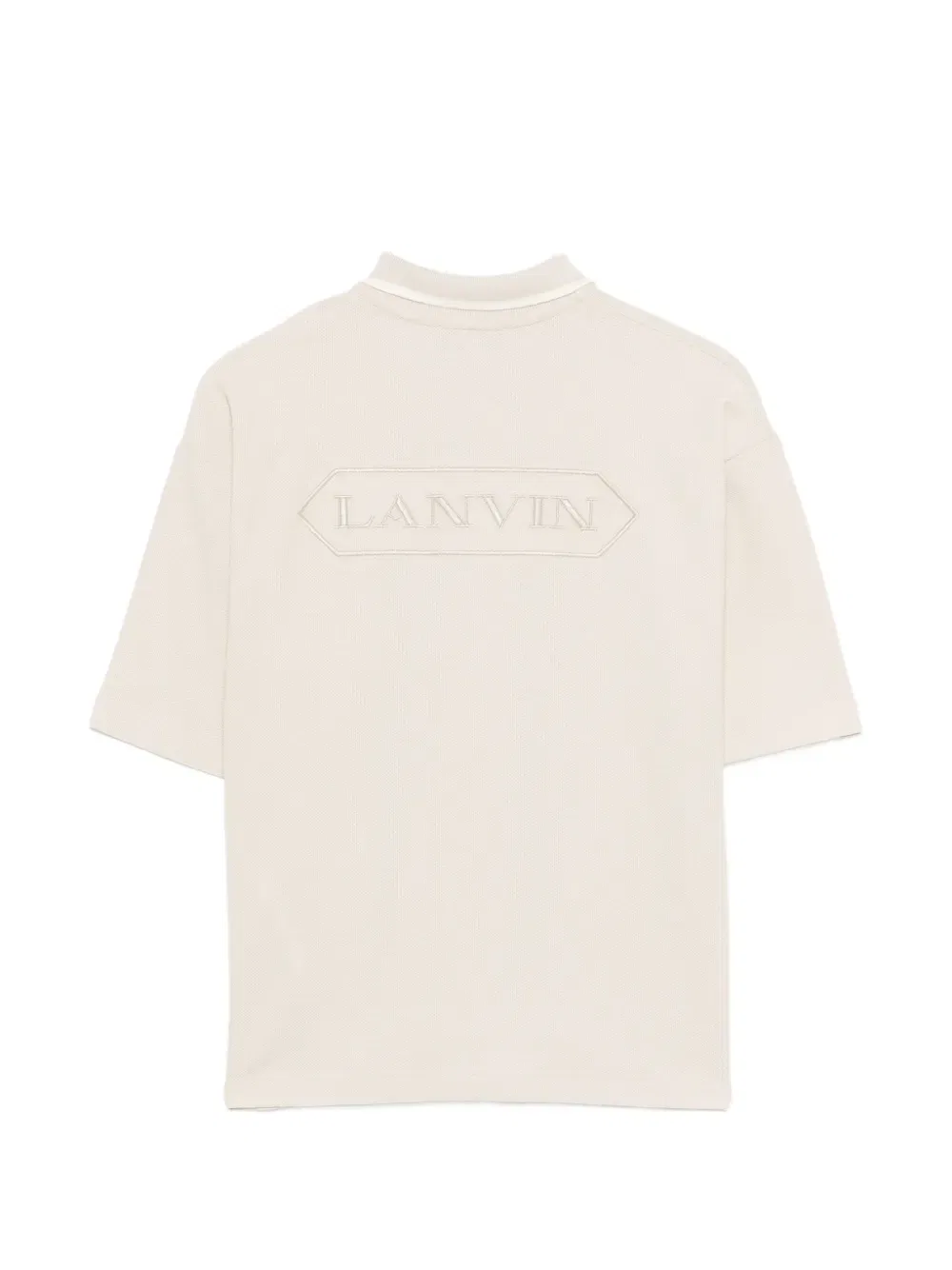 Рубашка-поло с тисненым карманом Lanvin Enfant, нейтральный — фото 2