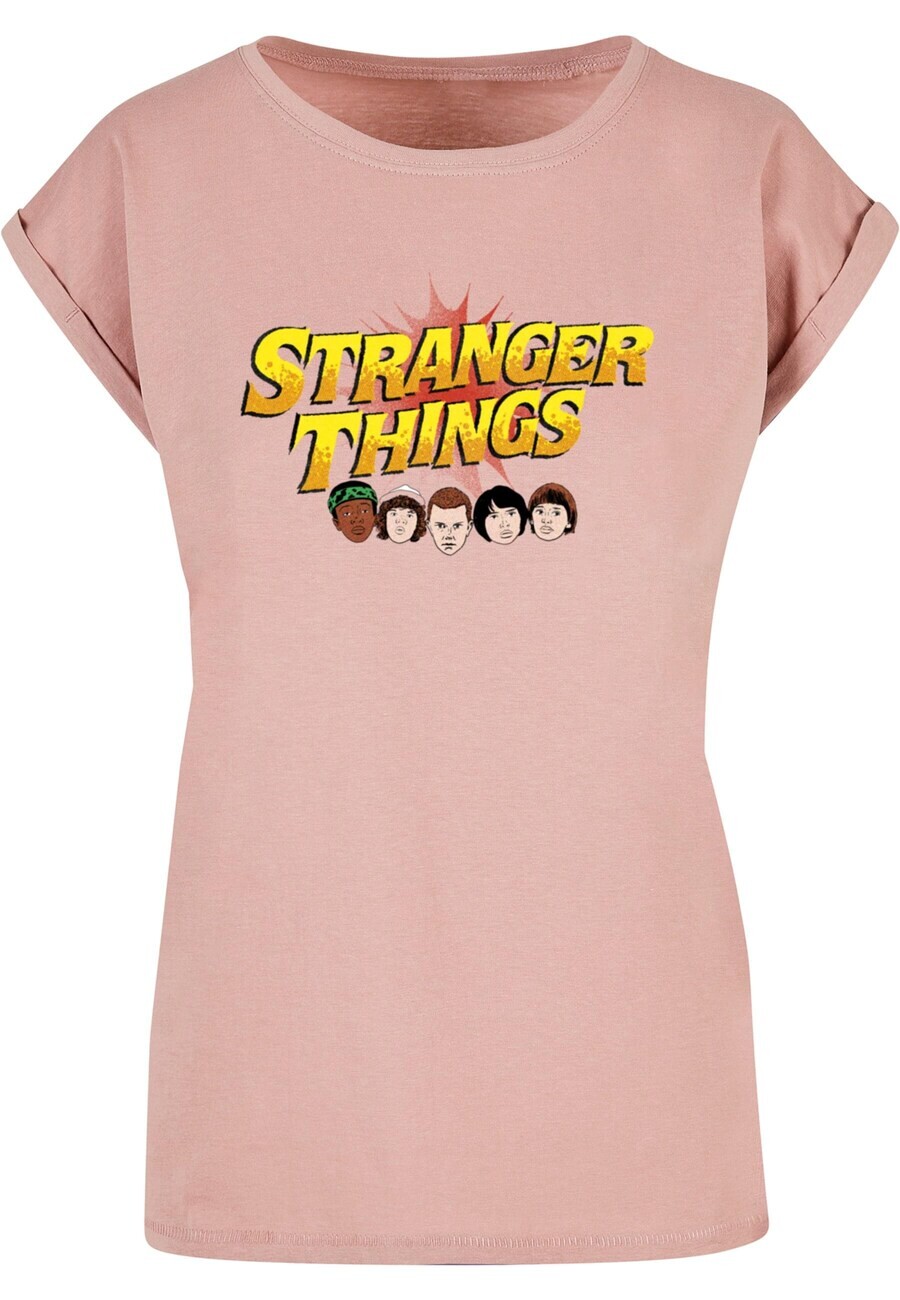 

Футболка ABSOLUTE CULT Shirt Stranger Things - Comic Heads, темно-розовый