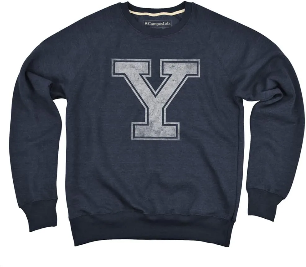 

Campus Lab Collegiate Simple Distressed Unisex Adult Slim Fit Crewneck Sweatshirt