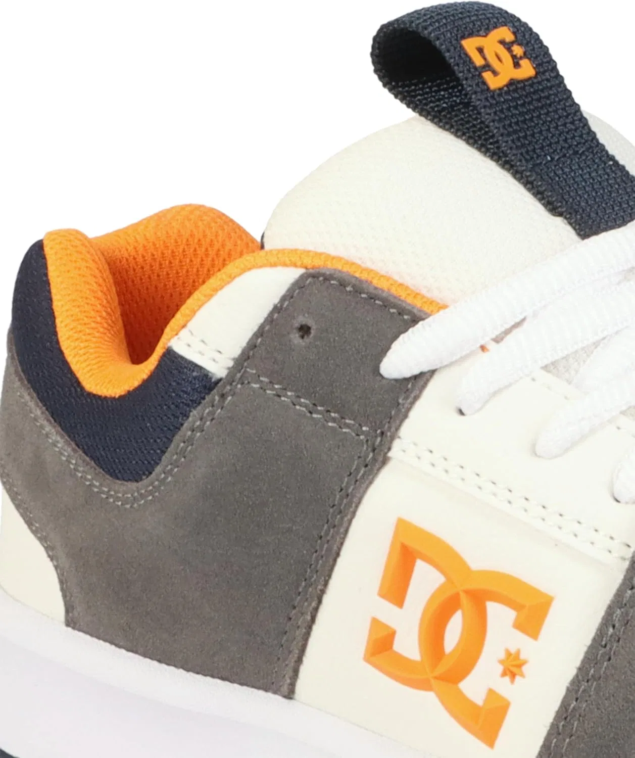 Мужские скейтбордические кроссовки DC Shoes Lynx Zero, Off White Grey Orange — фото 2