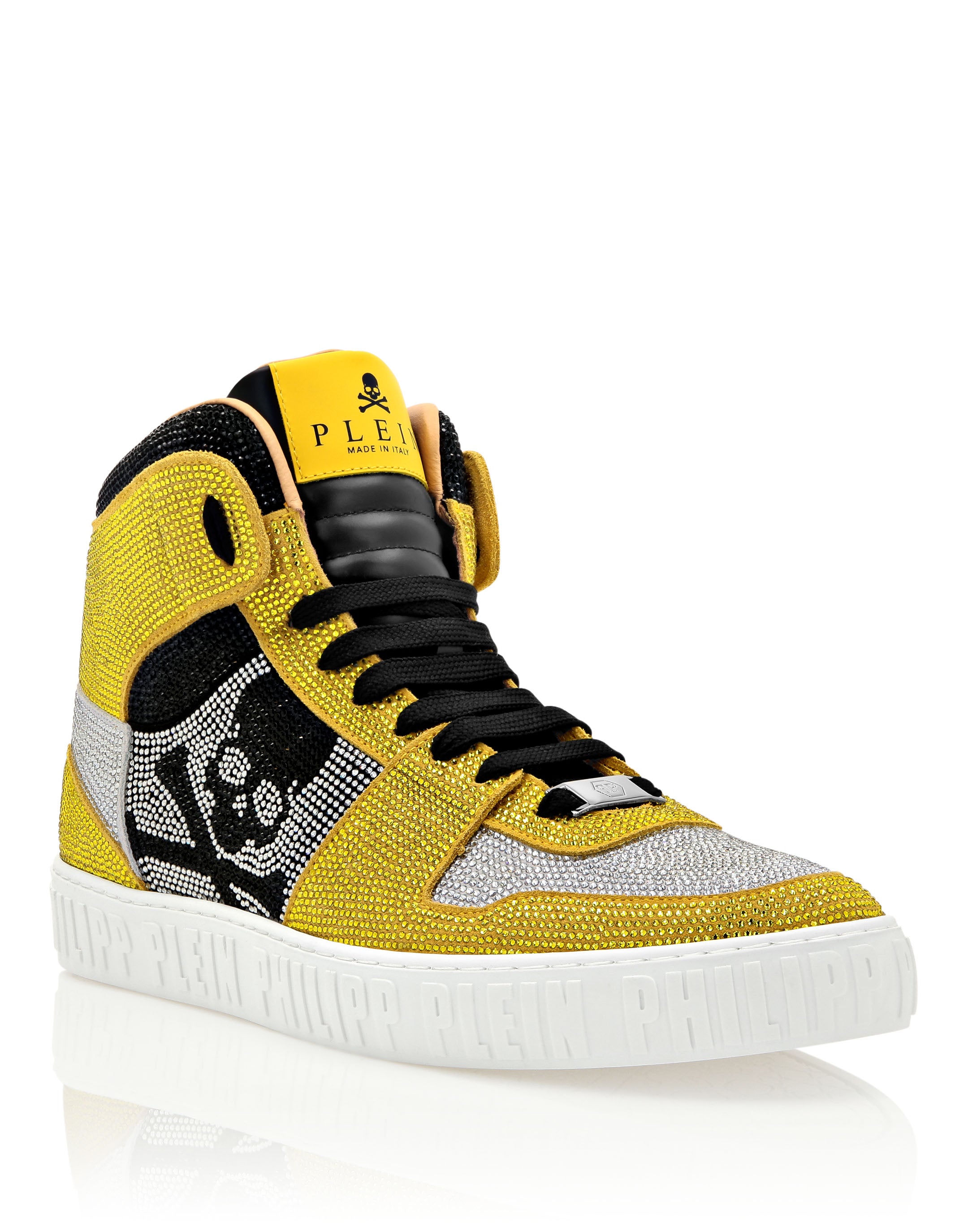 

Кеды мужские PHILIPP PLEIN, цвет crystal+yellow