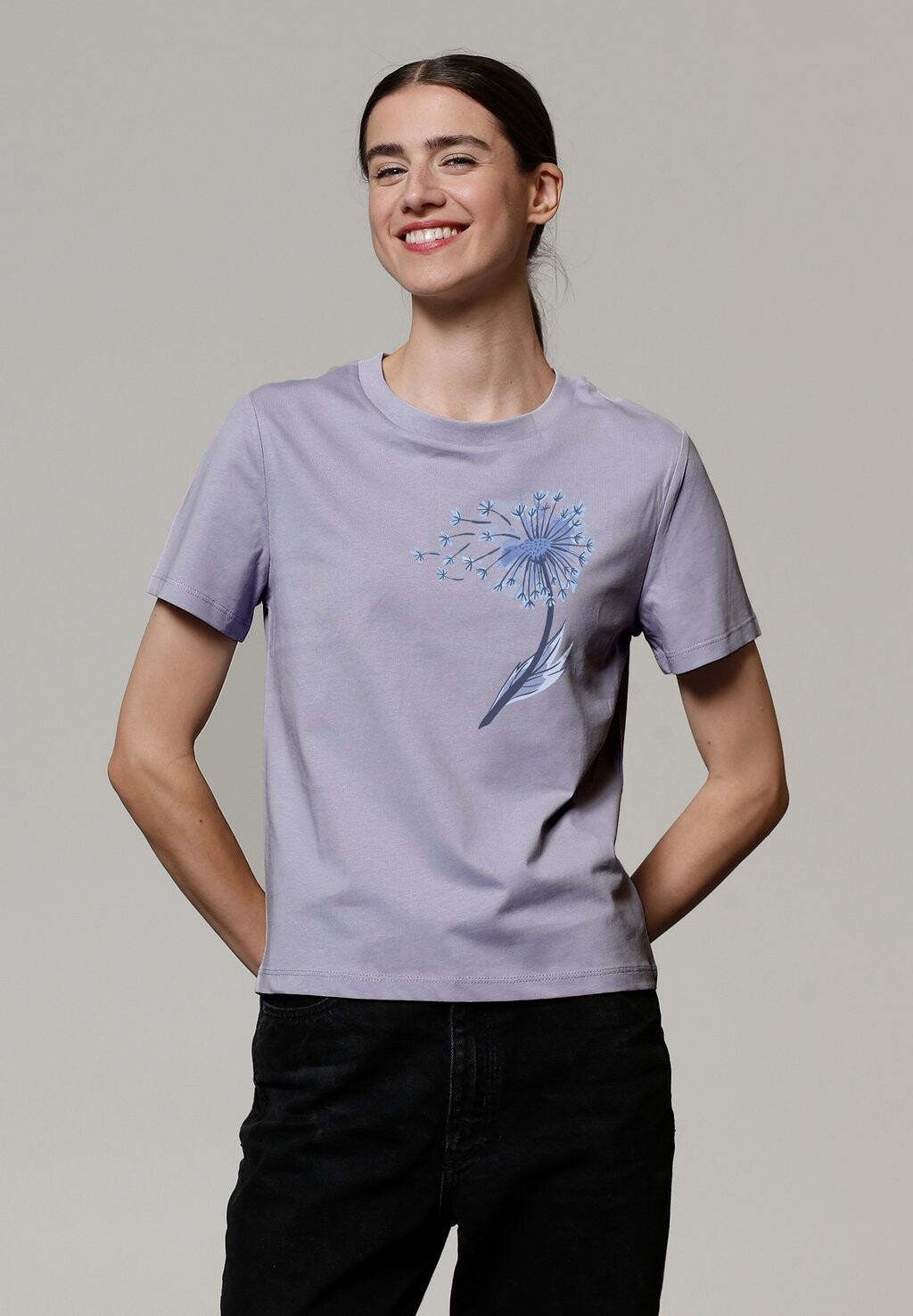 

Футболка с принтом DANDELION watapparel, фиолетовый
