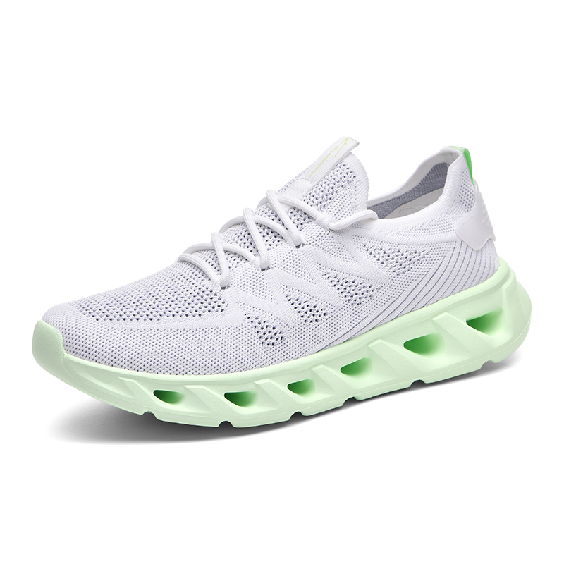 Мужские кроссовки Low-Top Running Shoes SHADOWFAX, бело-зеленые — фото 4
