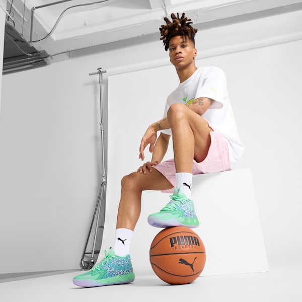 Мужские баскетбольные кроссовки Puma X Lamelo Ball Mb.01 Alien Safari, зеленый — фото 3