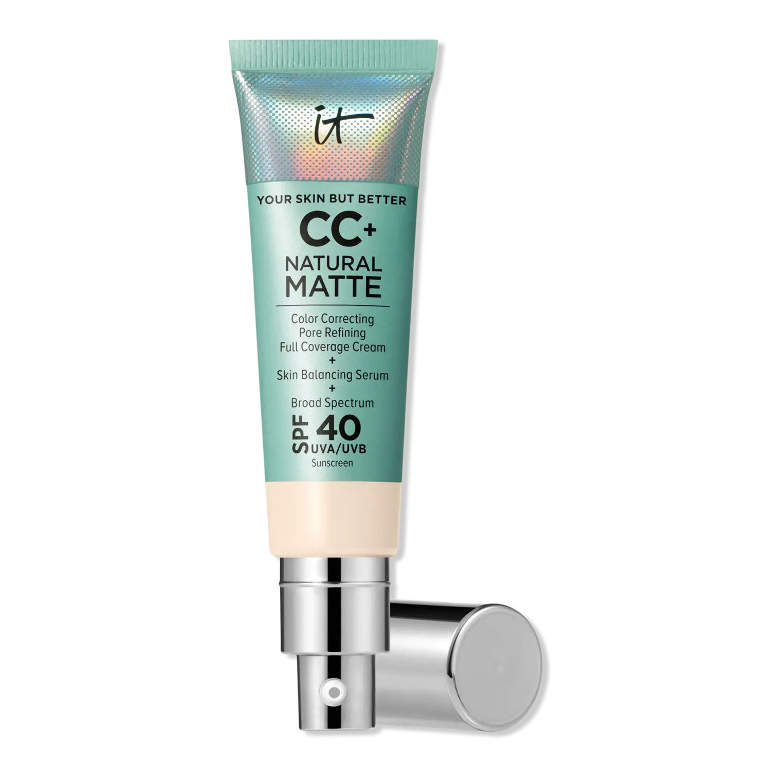 

CC+ кремовая натуральная матирующая тональная основа с SPF 40 IT Cosmetics, Fair Ivory