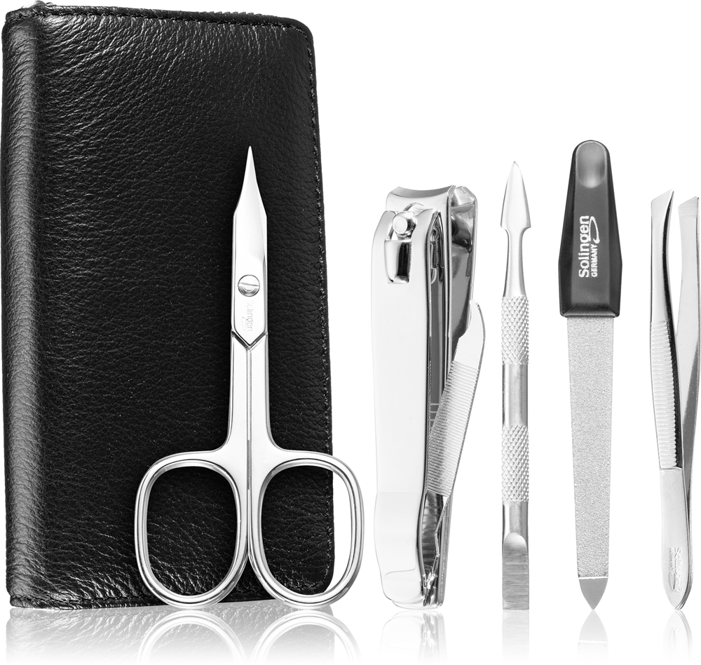 

Маникюрный набор Premium line Solingen 1693 + кожаный чехол для мужчин Dukas, 5 шт