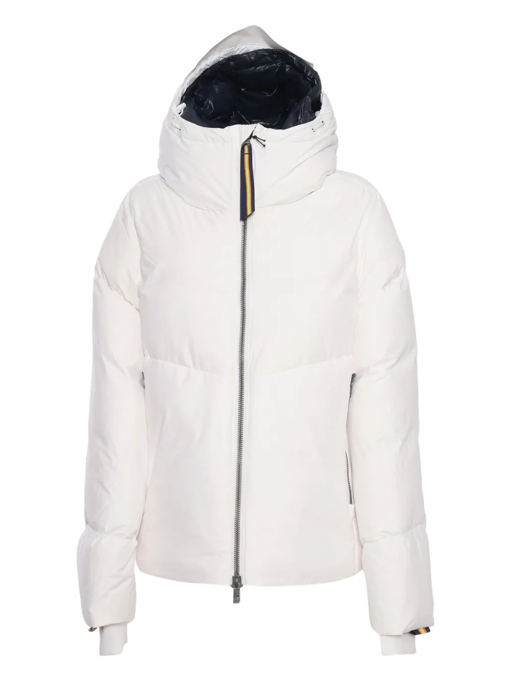 

Стеганое пальто с капюшоном K-Way, белый