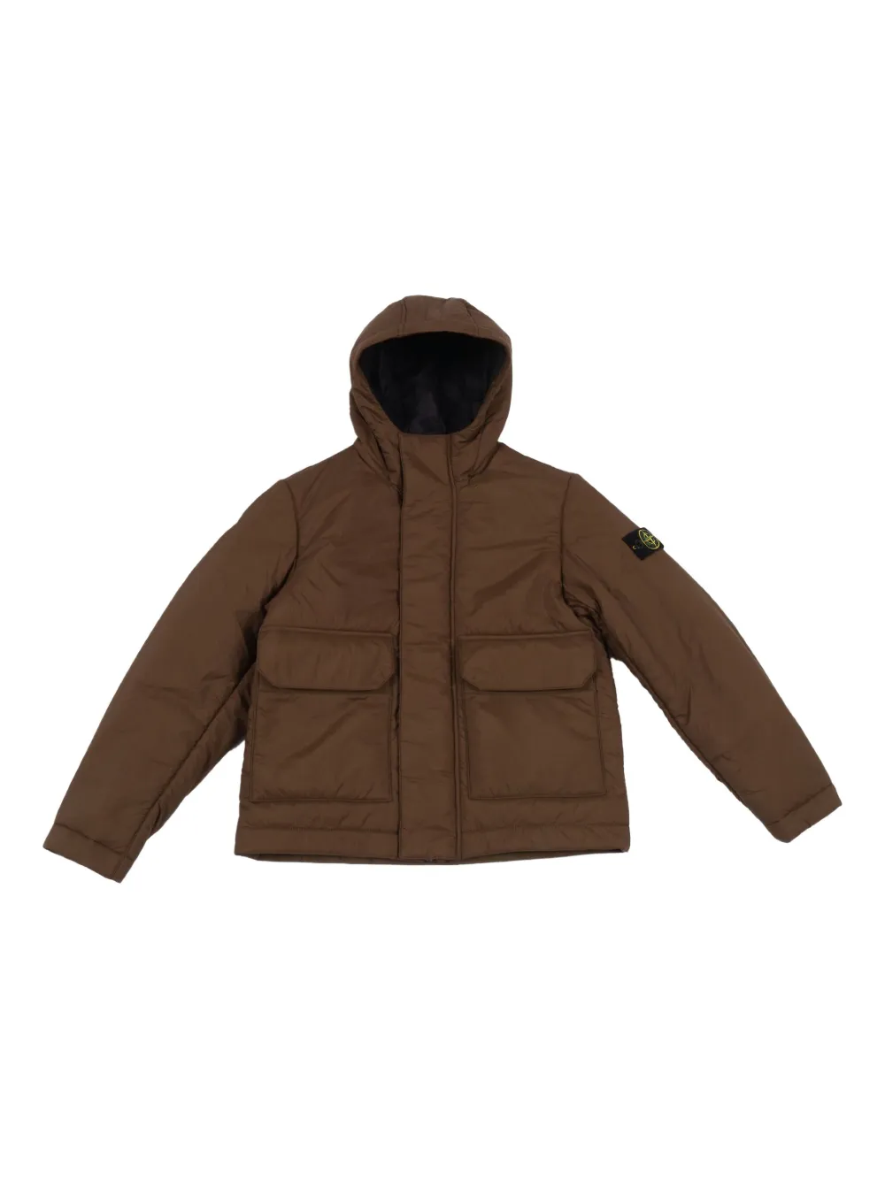 

Стеганая куртка с капюшоном Stone Island Junior, зеленый