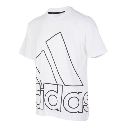 

Футболка adidas U Big Logo T Casual Sports Alphabet Printing Short Sleeve Couple Style White, белый