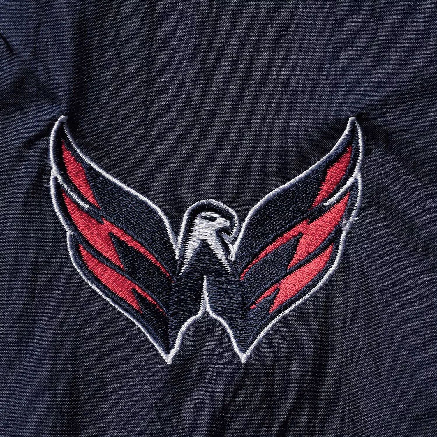 Молодежная куртка темно-синего цвета для девочек Washington Capitals Fan Gear из шерпы на молнии во всю длину Outerstuff — фото 3