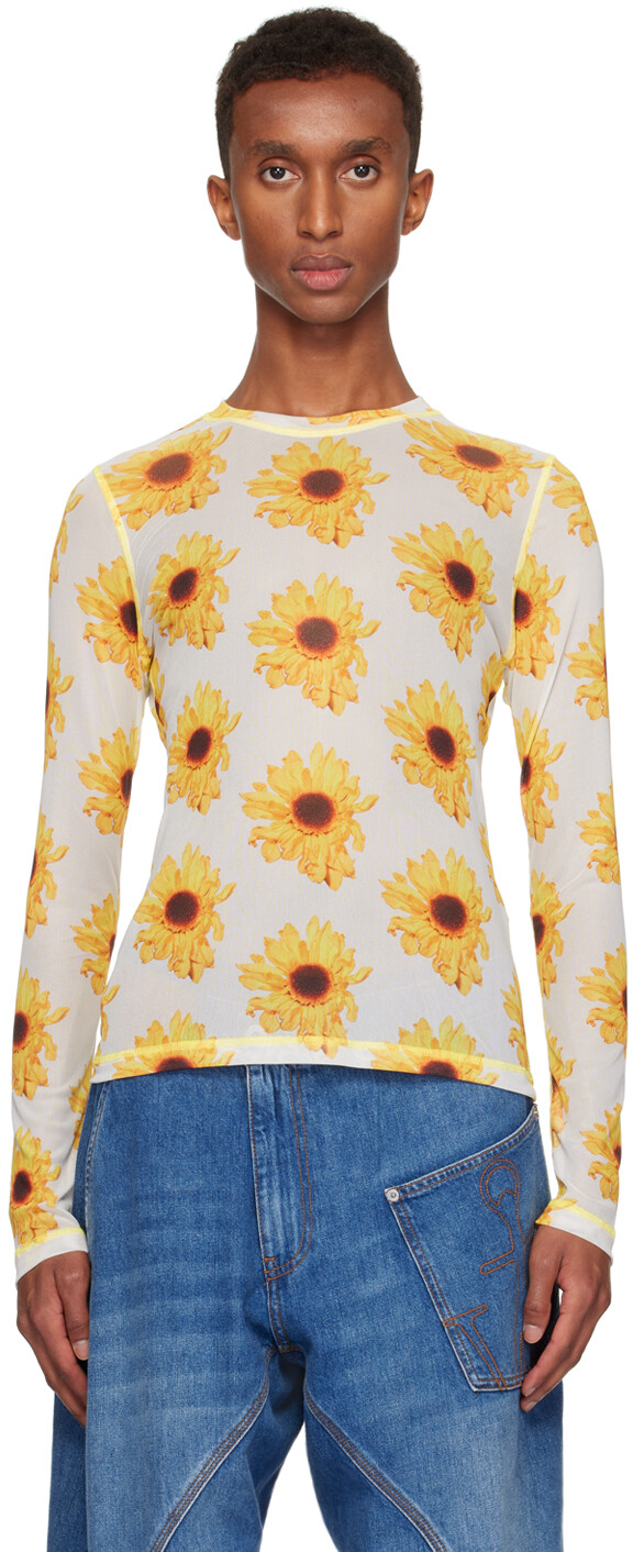 

Прозрачная футболка с длинным рукавом JW Anderson, белый