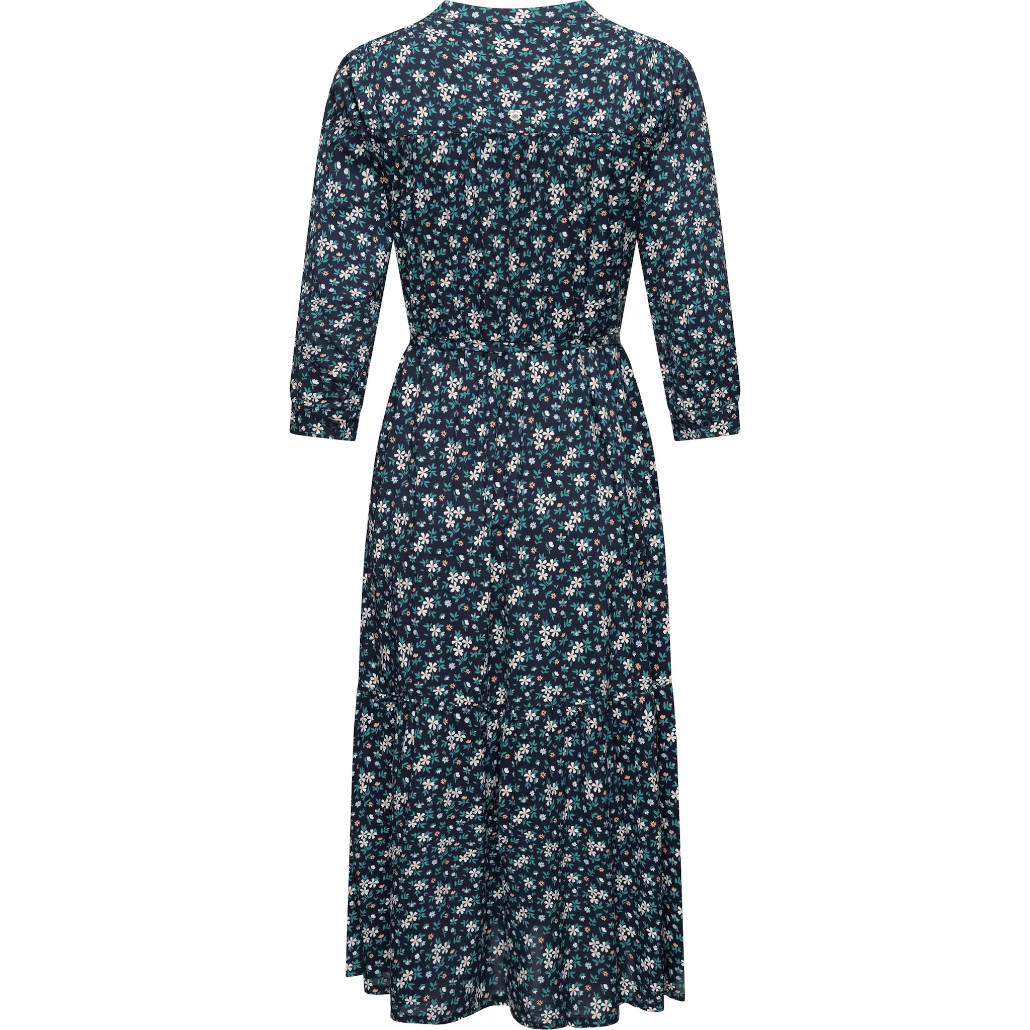 

Платье макси Ragwear "Meve", легкое платье с длинными рукавами и цветочным узором, цвет морской волны