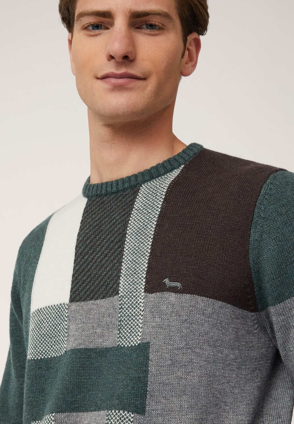 

Джемпер GIROCOLLO CON BLOCCHI DI COLORE Harmont & Blaine, зеленый
