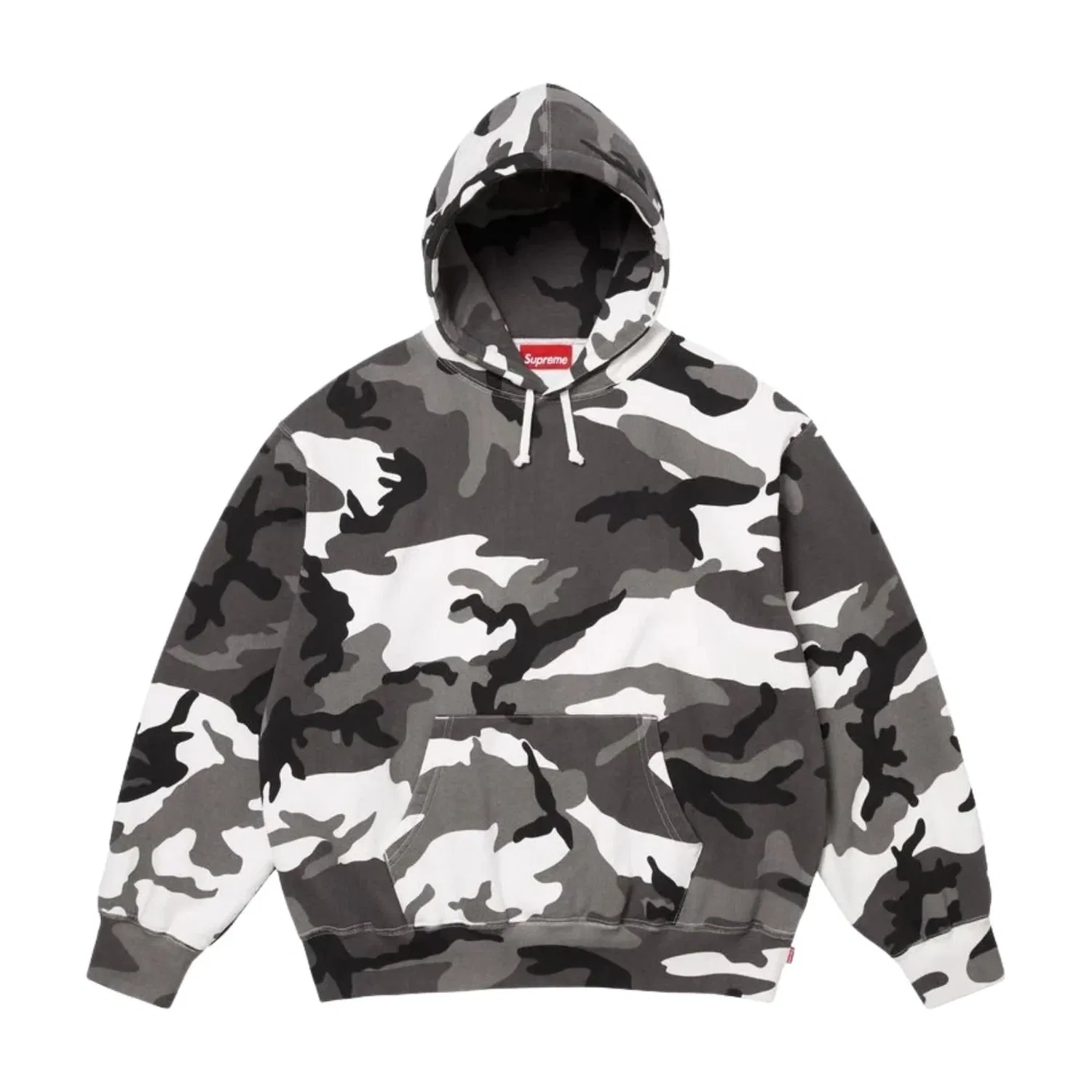 Толстовка Supreme SS26 с атласной аппликацией и капюшоном, белый — фото 2