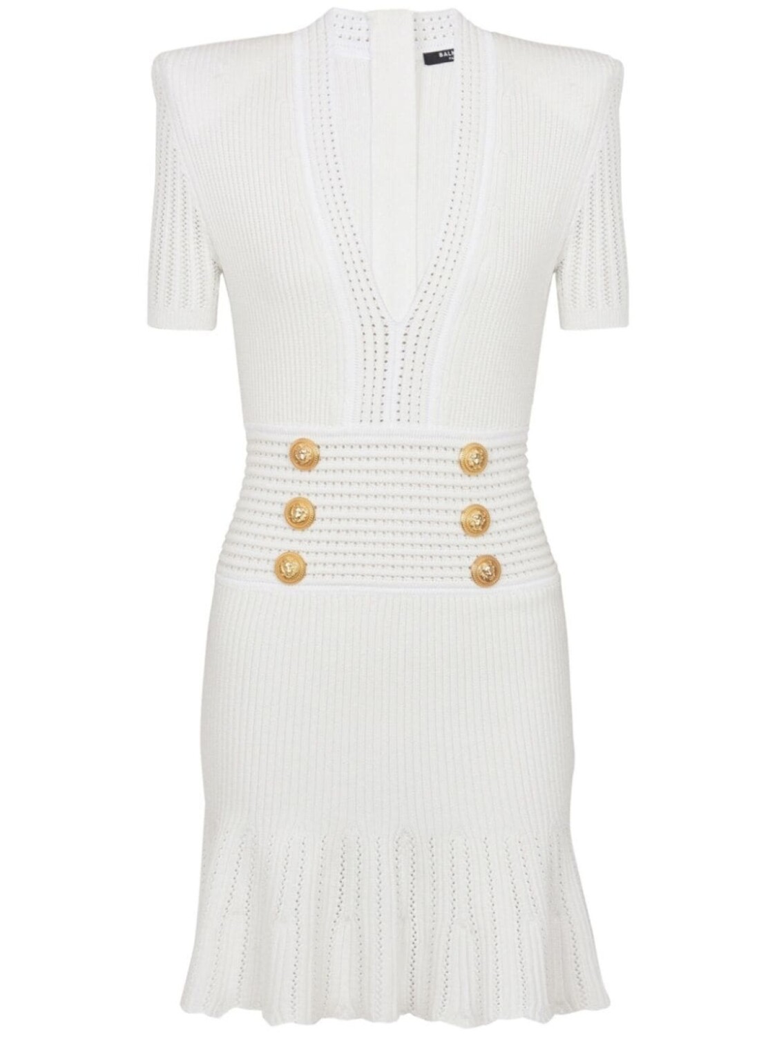 

Balmain платье мини с пуговицами, белый