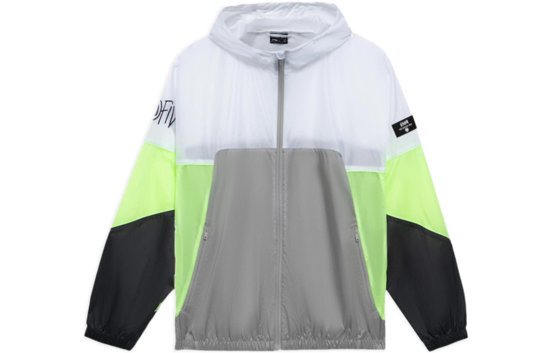 

Мужская куртка LiNing Badfive, белая, серая, Белый, Мужская куртка LiNing Badfive, белая, серая