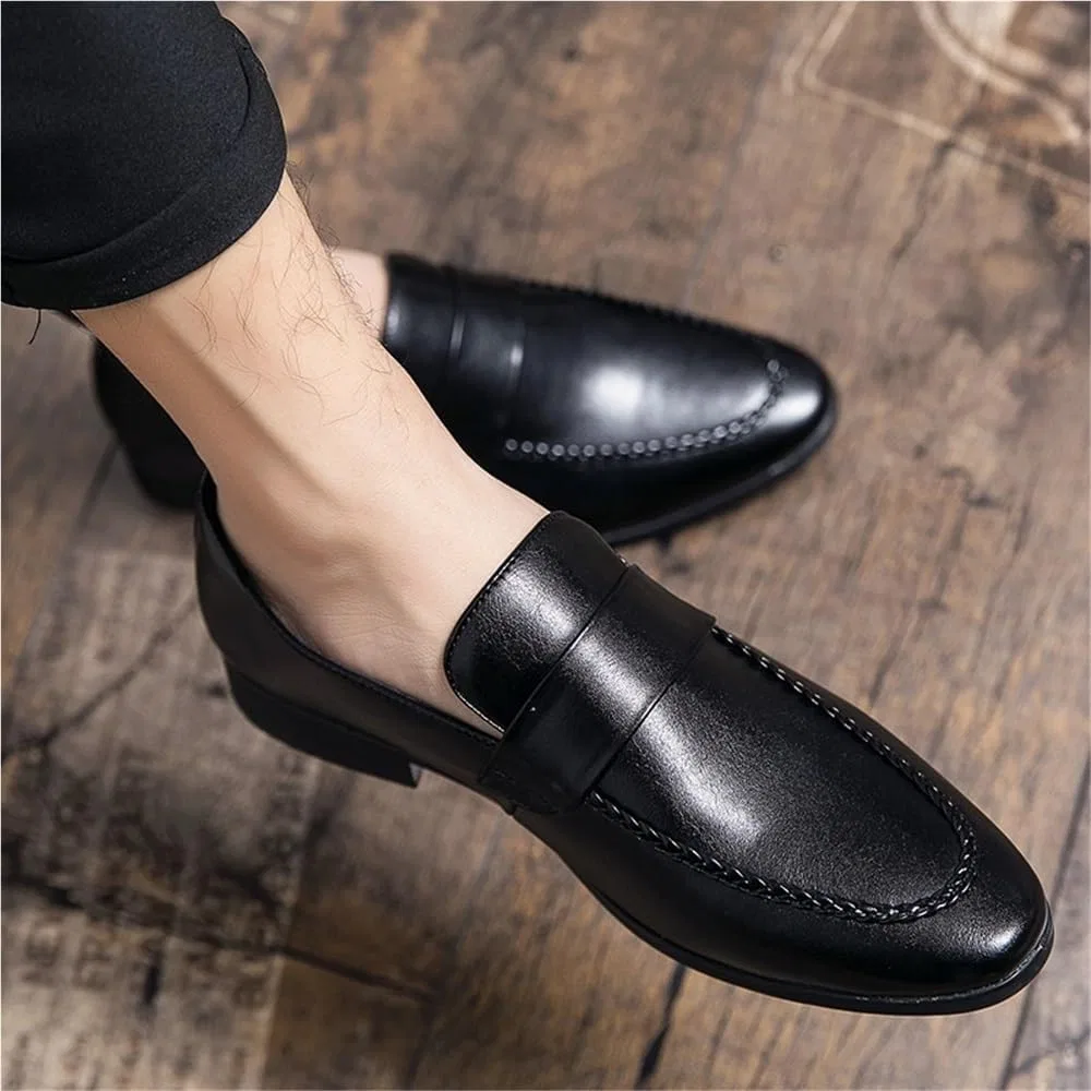 Лоферы мужские из PU-кожи, Slip-On, черный DHFIRUFSHLO — фото 2