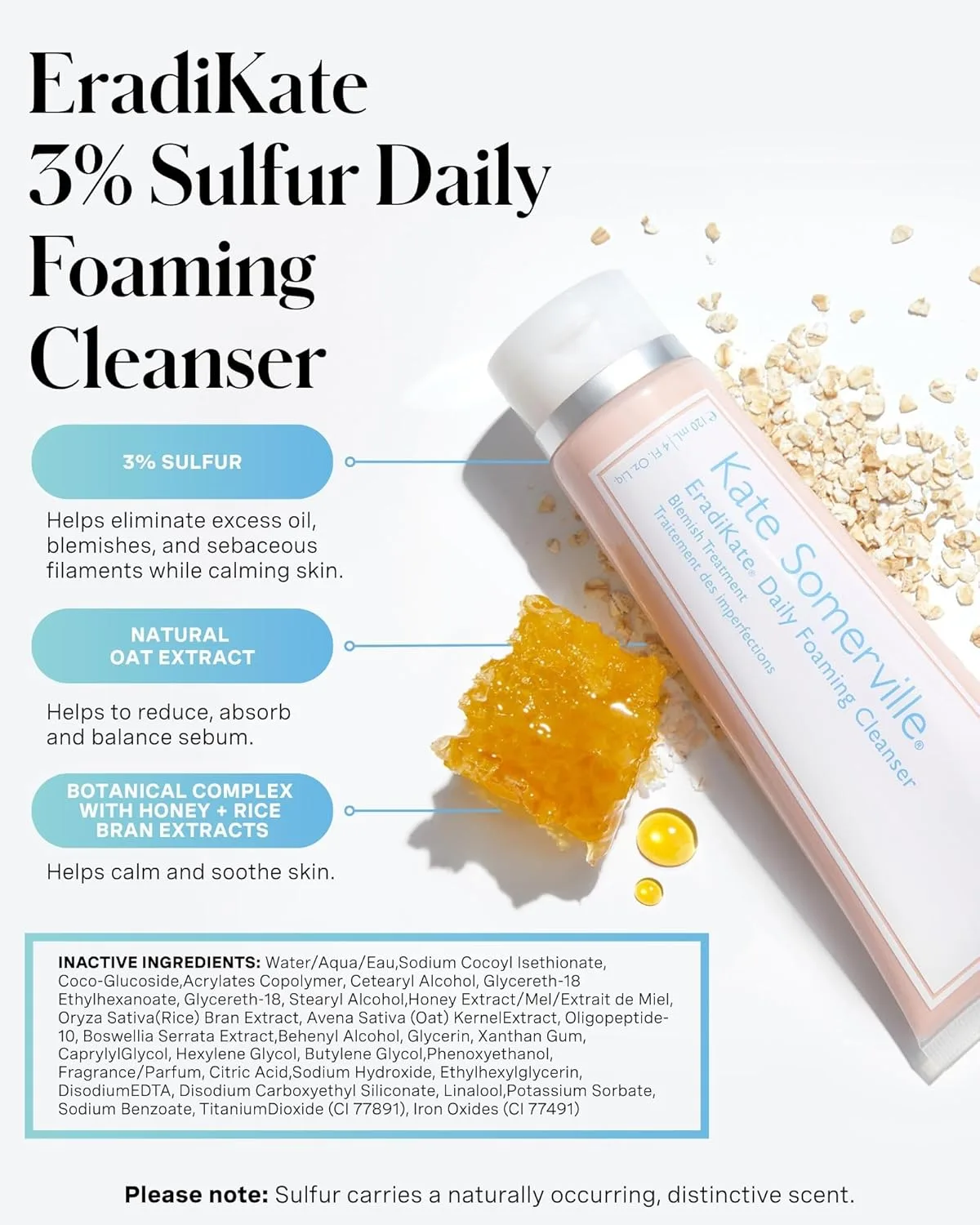 Гель для умывания Kate Somerville — EradiKate % Sulfur Daily Foaming Cleanser Acne Treatment - ​​Клинически разработанное, 113 мл — фото 2