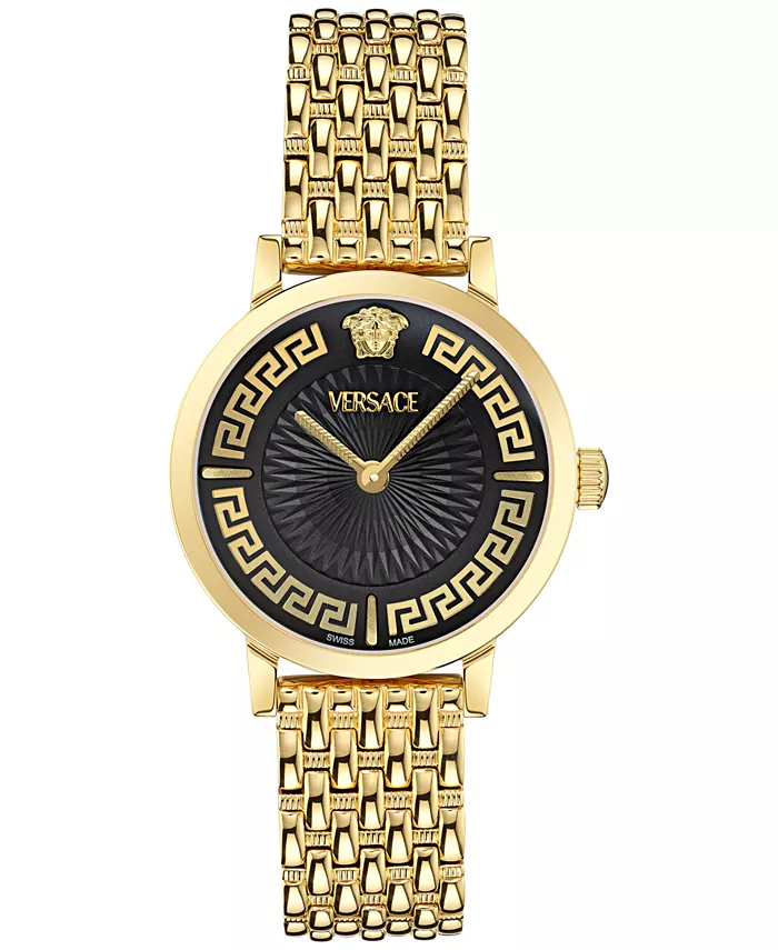 

Женские наручные часы Swiss Greca Fortuna Gold Ion Plated, 35 мм Versace