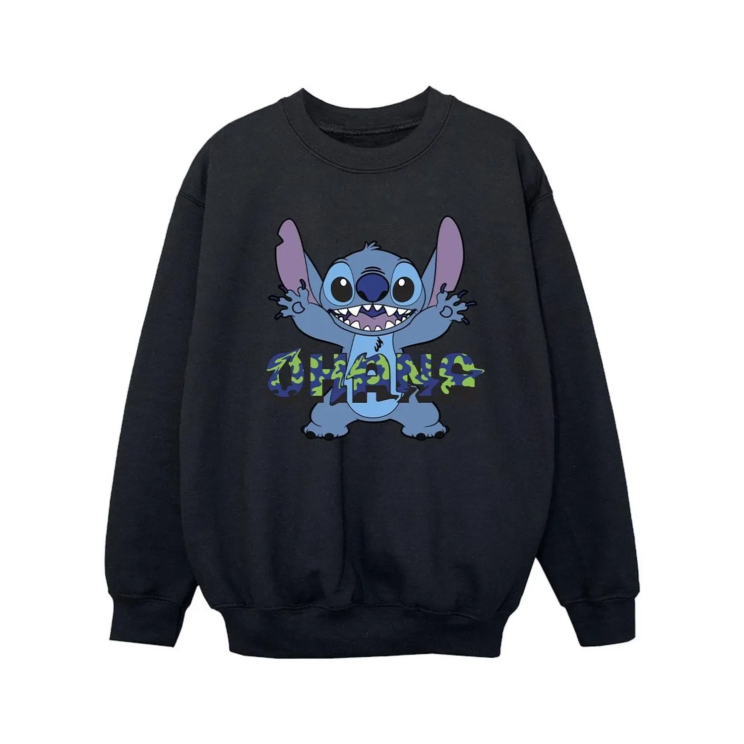 Свитшот с принтом Lilo & Stitch Disney, черный — фото 2