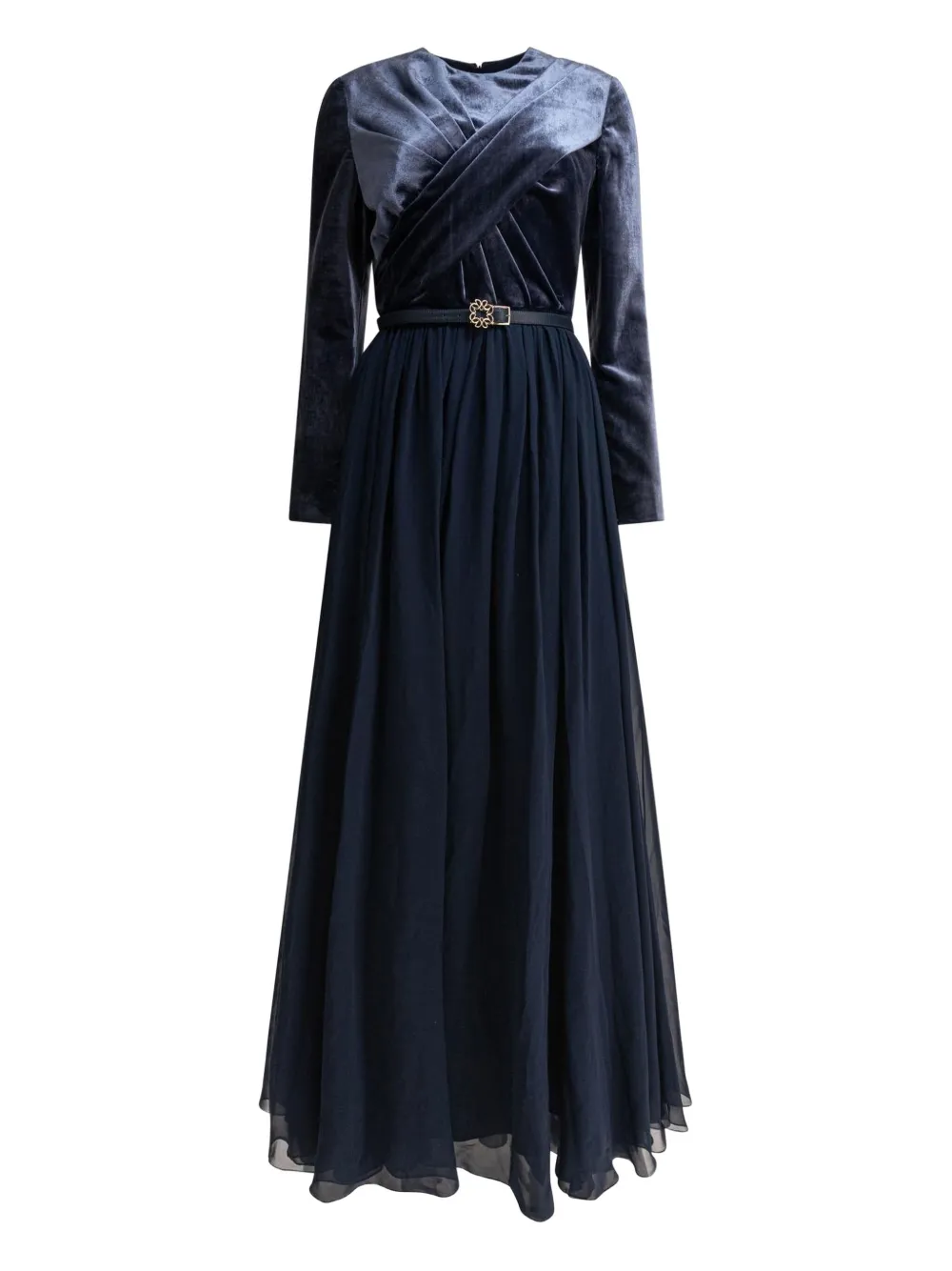 

Платье с поясом Elie Saab, синий