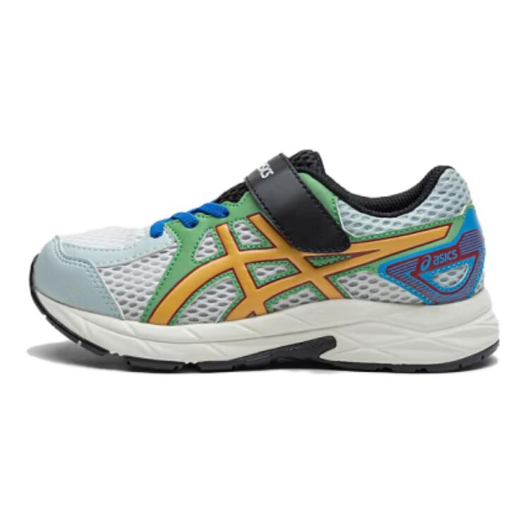 

Детские кеды Детские низкие белые/синие/зеленые Asics, белый/синий/зеленый