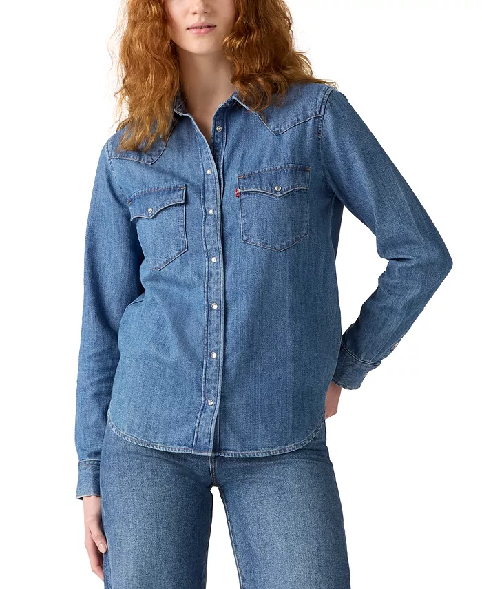 

Женская рубашка из хлопкового денима в стиле «Ultimate Western» Levi's, синий