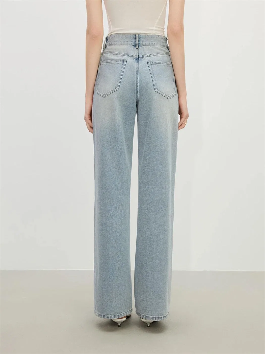 Джинсы, высокая талия, Womens Vintage Jeans, голубой — фото 4