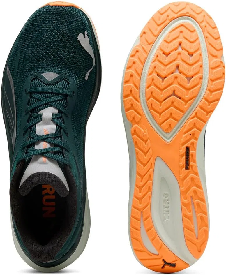 Мужские кроссовки Puma Electrify Nitro 4 для бега по улицам, Green Terrain Heat Fire — фото 2