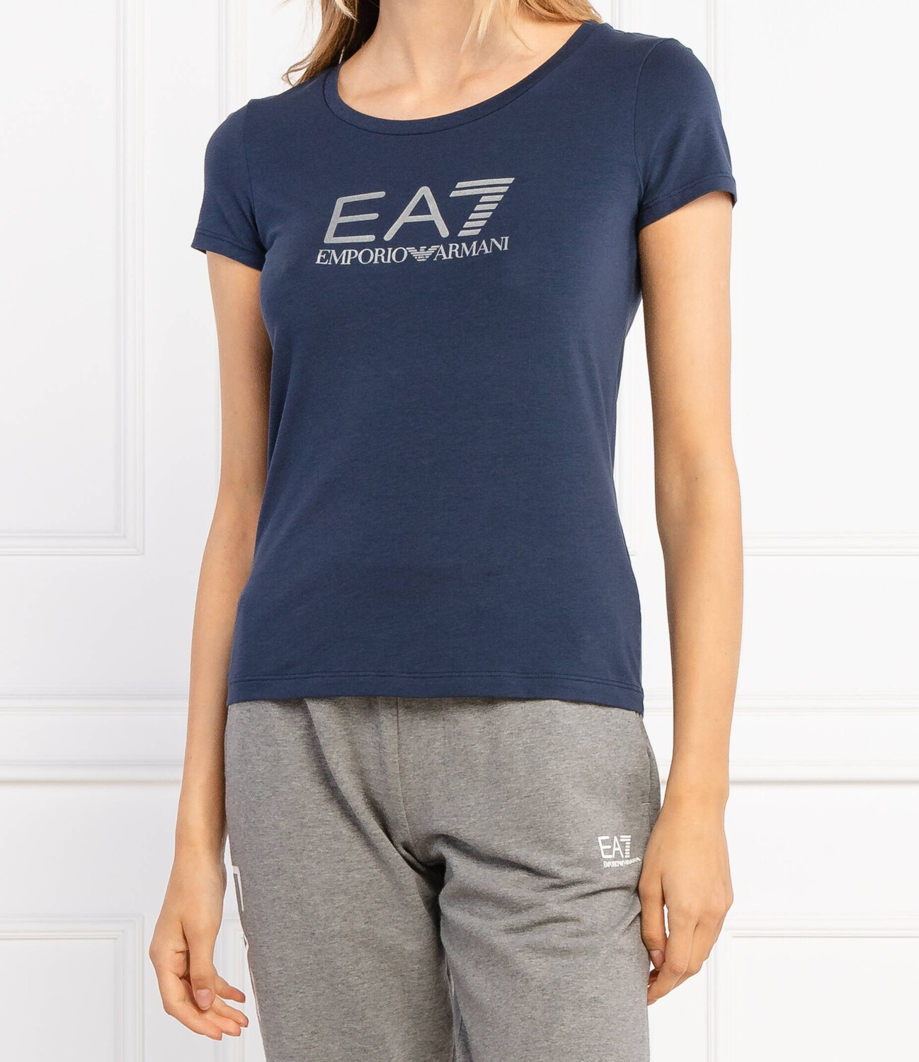 

Футболка EA7 slim fit, темно-синий