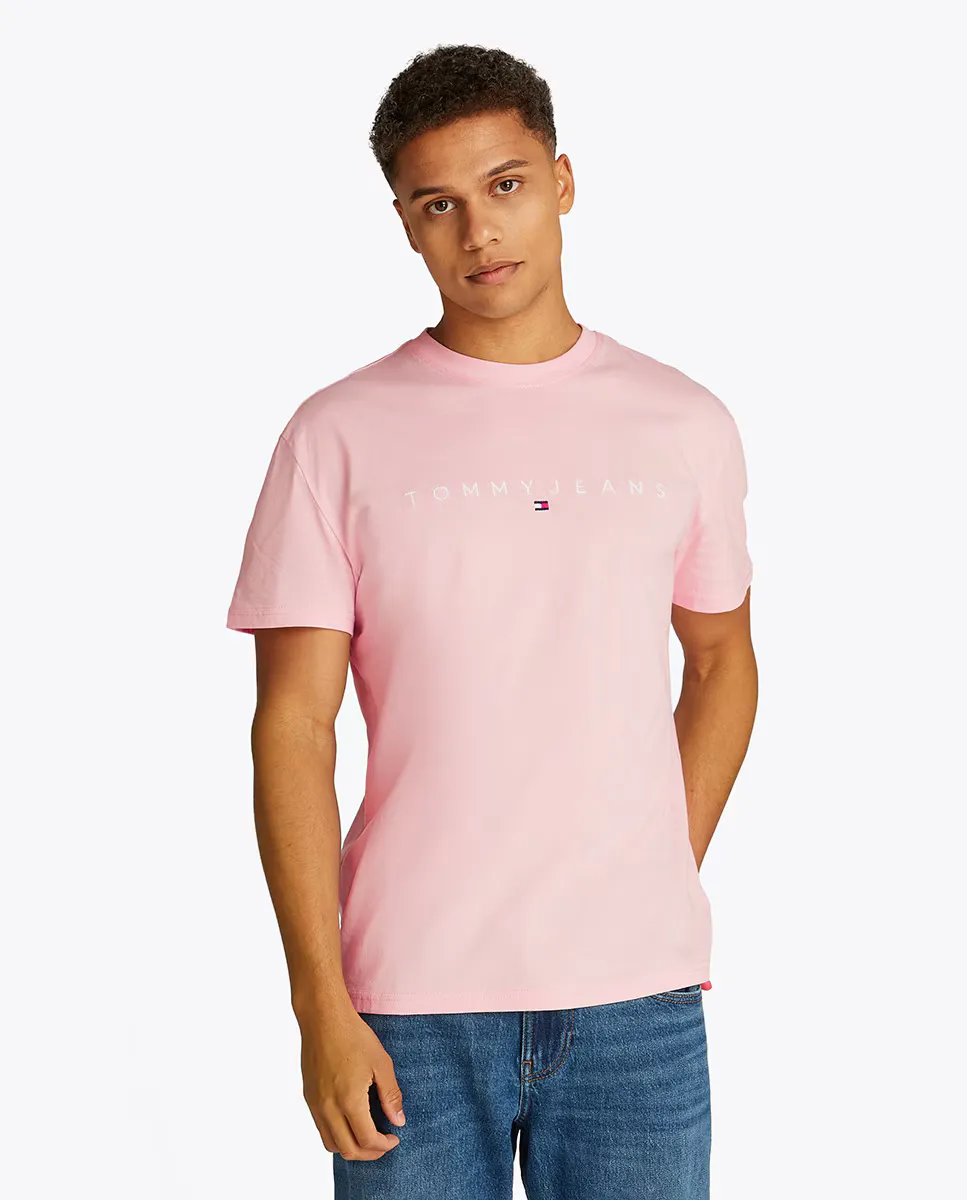 

Мужская футболка с короткими рукавами, прямого кроя Tommy Jeans, розовый