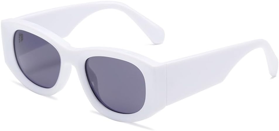 

Солнцезащитные очки с градиентным покрытием для мужчин и женщин, защита от УФ-излучения UV400, в стиле панк, с заклепками, для занятий спортом на открытом воздухе и путешествий UYPTK, White Grey