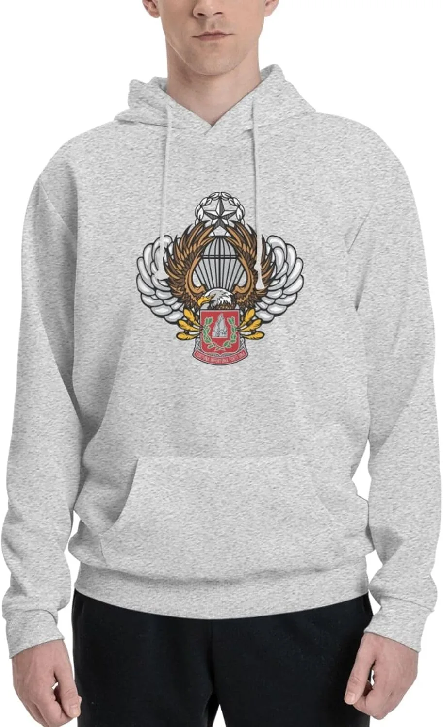 Generic Свитшот с капюшоном и карманом 37th Engineer Battalion 82nd Airborne Division, черный