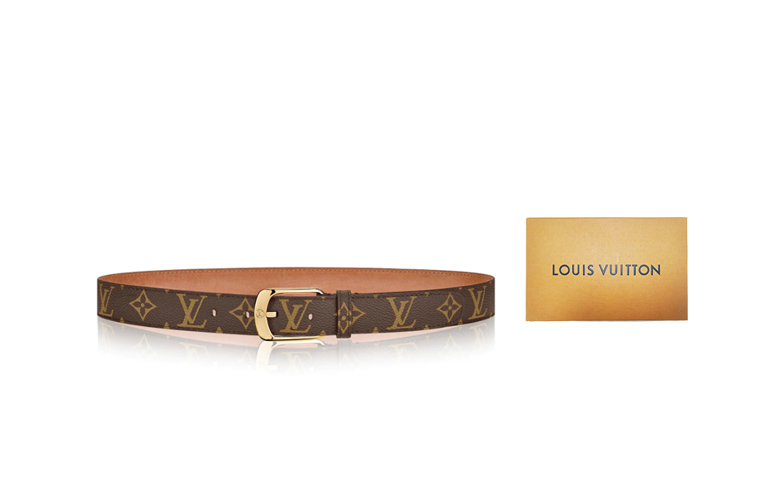 

LOUIS VUITTON Женский кожаный ремень из коровьей кожи эллиптической формы шириной 3 см, Orange-Box