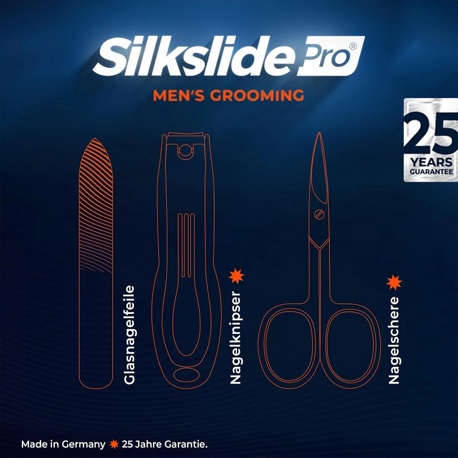 Мужской набор для ухода за ногтями Silkslide Pro Basic Silkslide — фото 2