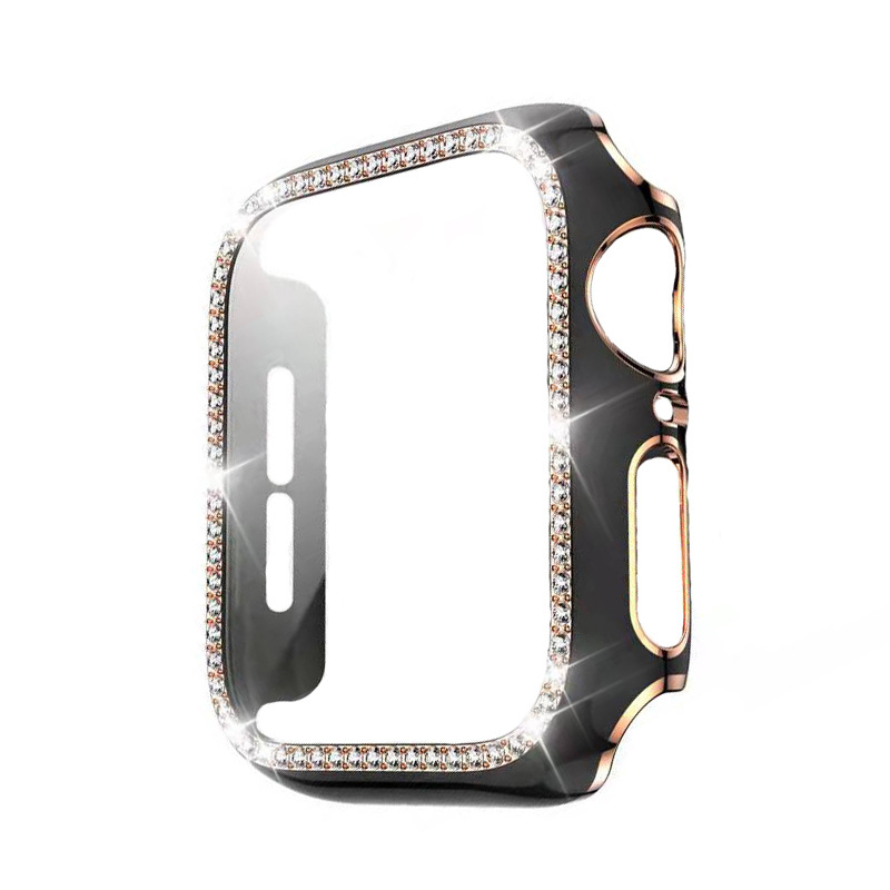

CHENSONG Часы Protective Case Apple PC Plastic Case Material Apple Watch9/iwatch8/SE/6/5/4, Gold Penh Protective Case - Black Gold