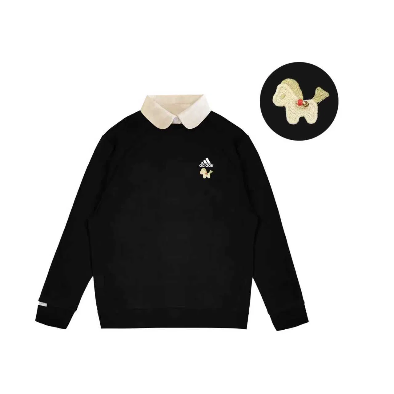 Свитшот LABEL Unisex Pony New Year's Greetings Lapel Moderate Regular Adidas — фото 3