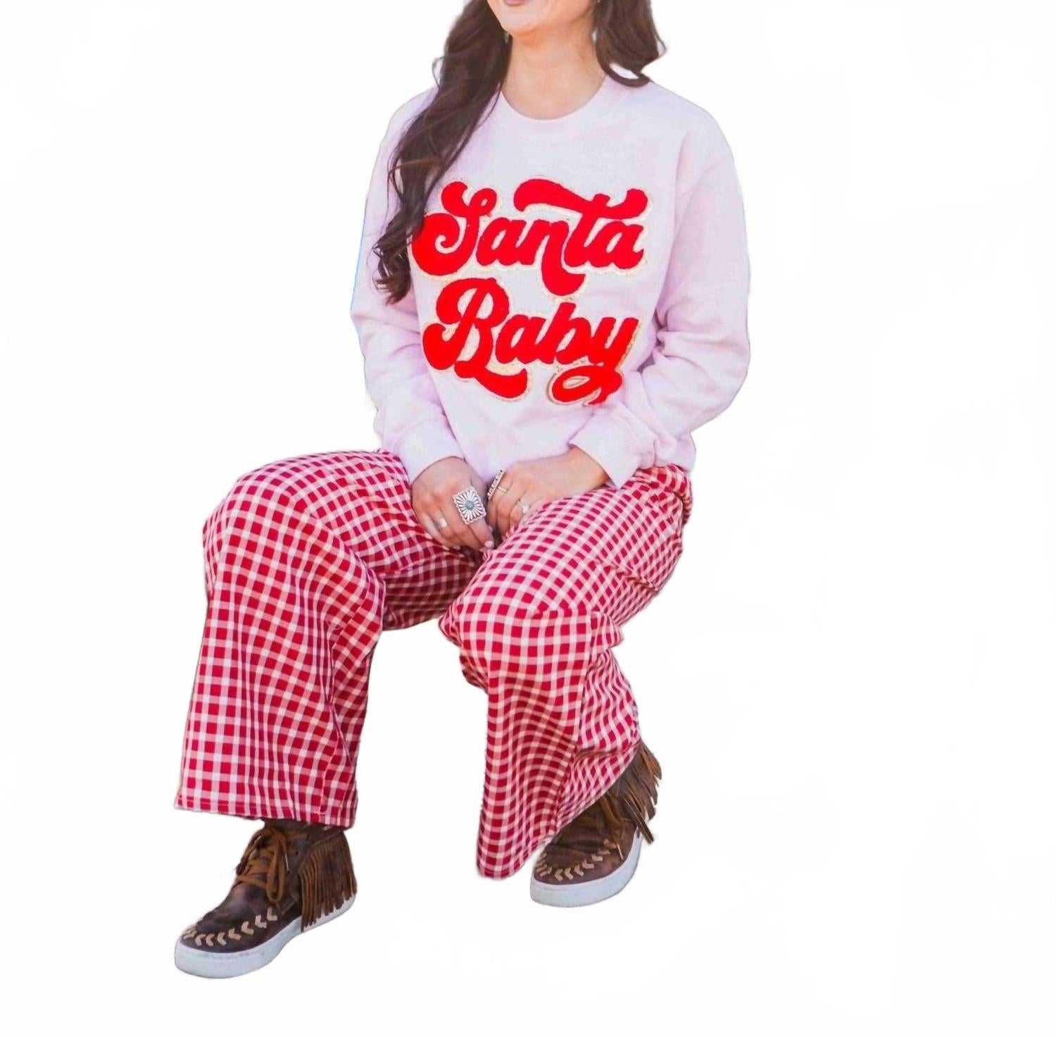 

Свитшот Santa Baby в светло-розовом Howdy Hanny