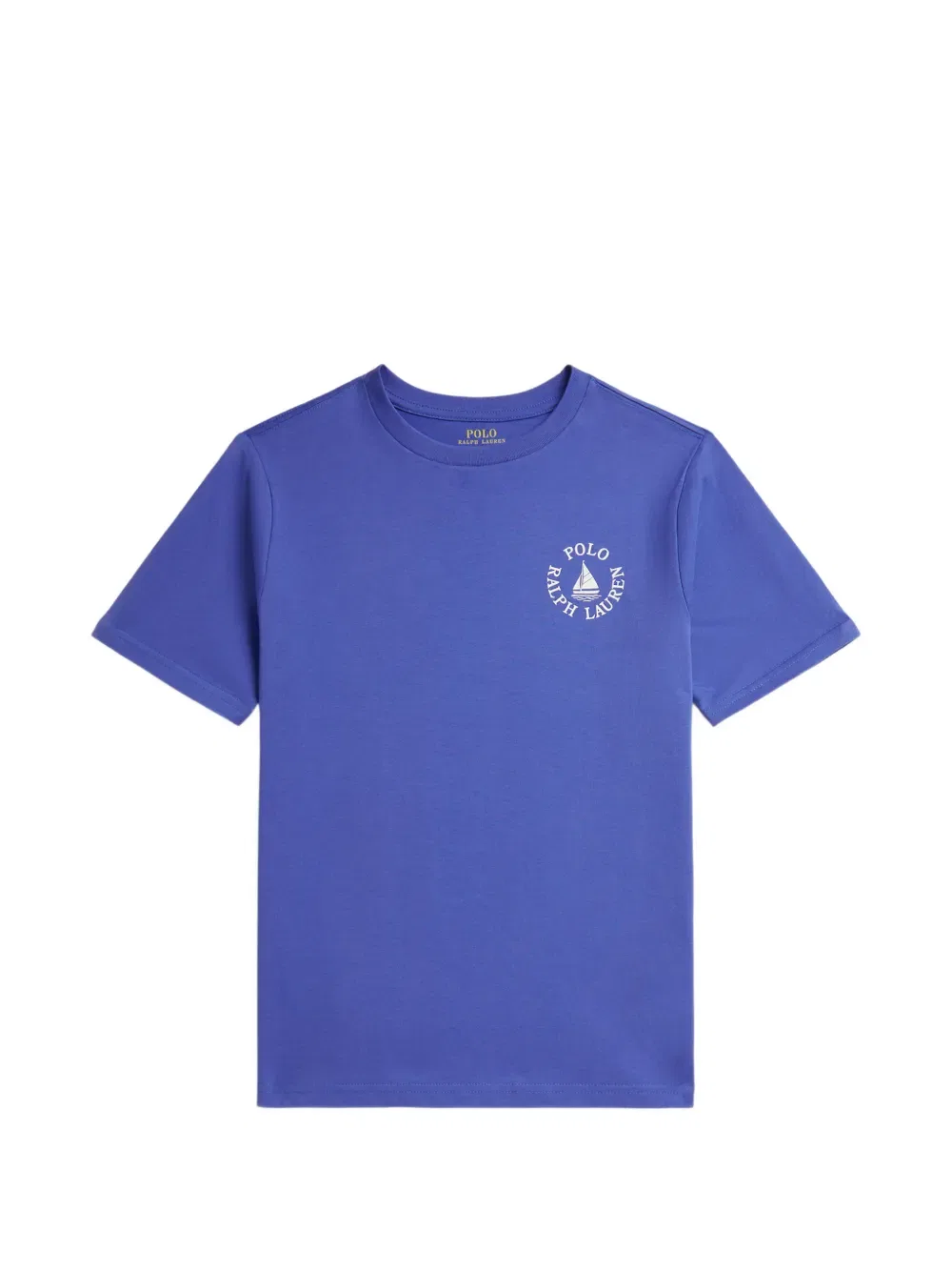 Хлопковая футболка с логотипом парусника Polo Ralph Lauren Kids, синий