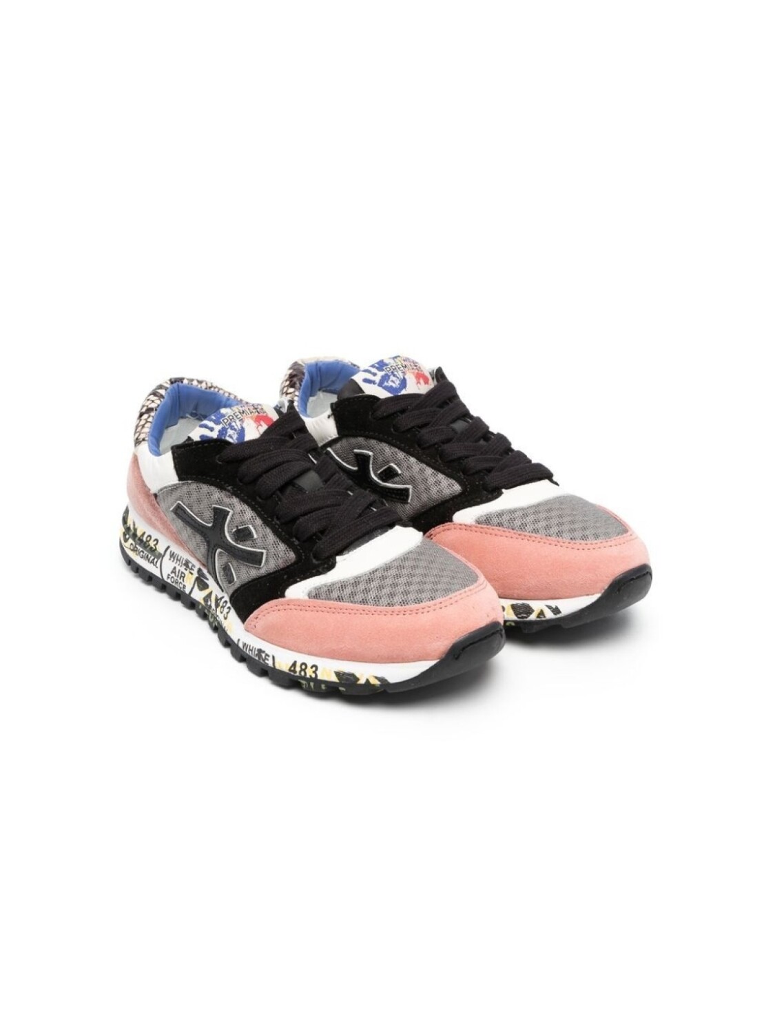 

Premiata Kids кроссовки со вставками, черный