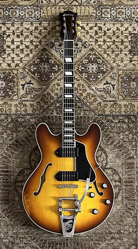 

Электрогитара Eastman T64/V-GB Hollow Thinline in Antique Goldburst w/ Case, Pro Setup #1929