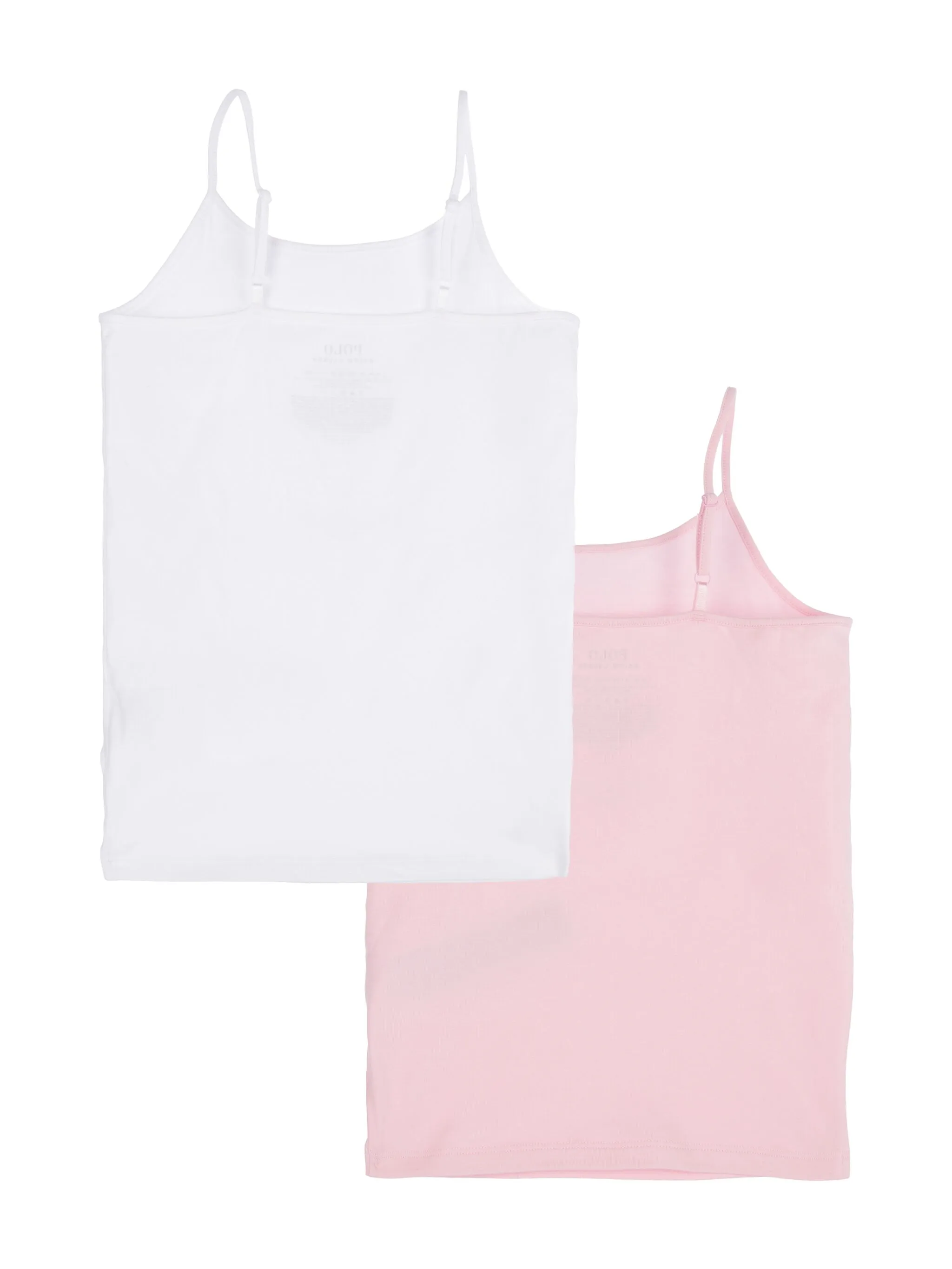 Комплект из двух топов с вышитым логотипом Polo Ralph Lauren Kids, розовый — фото 2