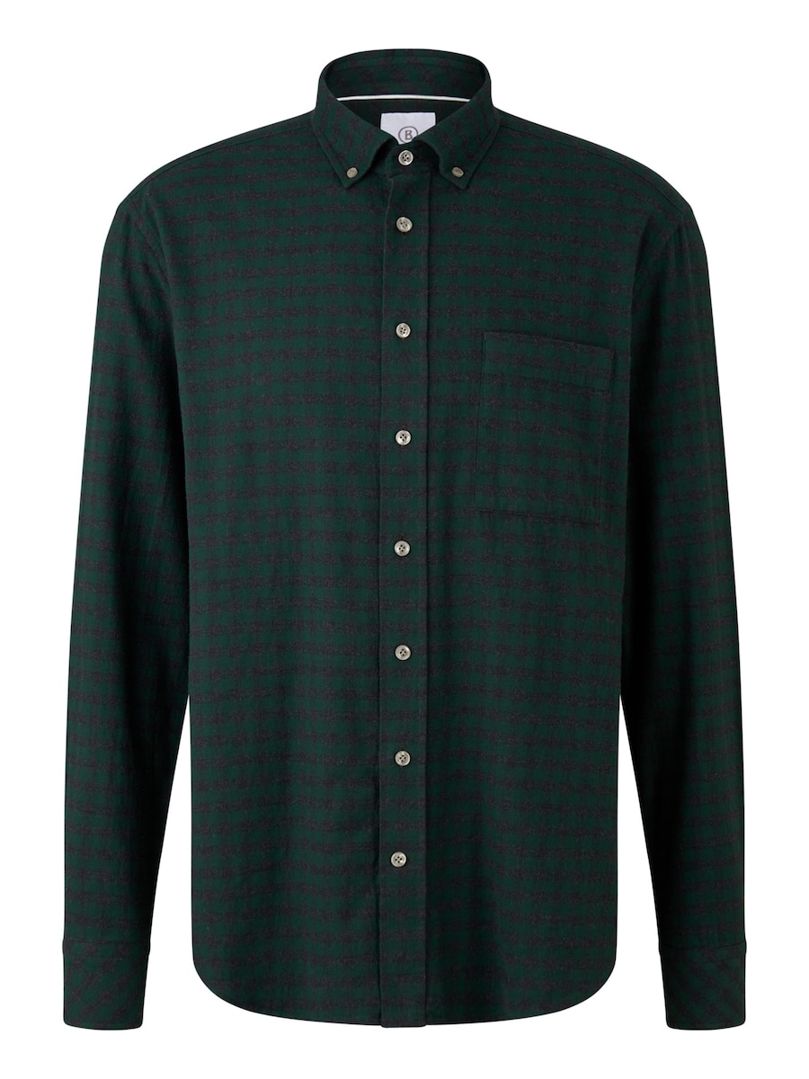 

Рубашка на пуговицах классического кроя BOGNER Timt, темно-синий/темно-зеленый
