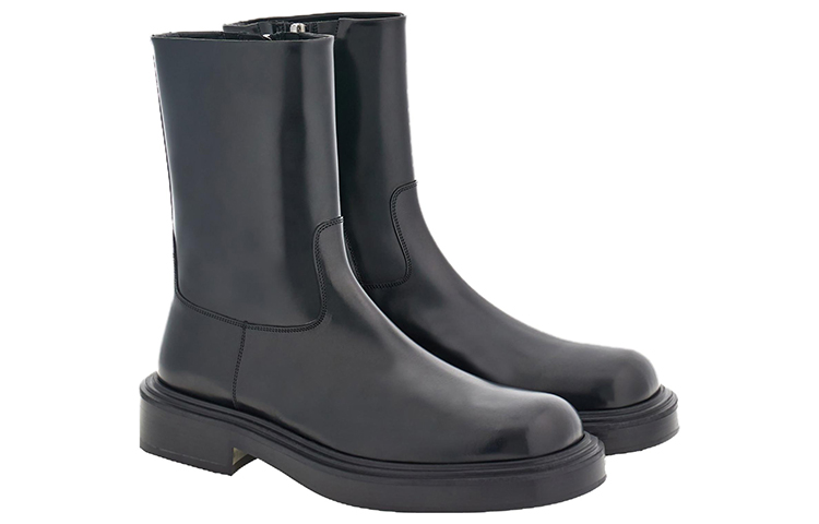 Панельные лаковые ботинки до щиколотки Ferragamo, черный — фото 4