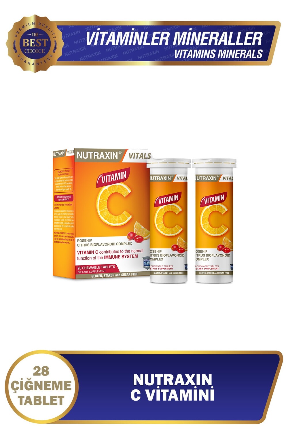 

Nutraxin Жевательные таблетки с витамином С - Депо витамина С, 28 таблеток