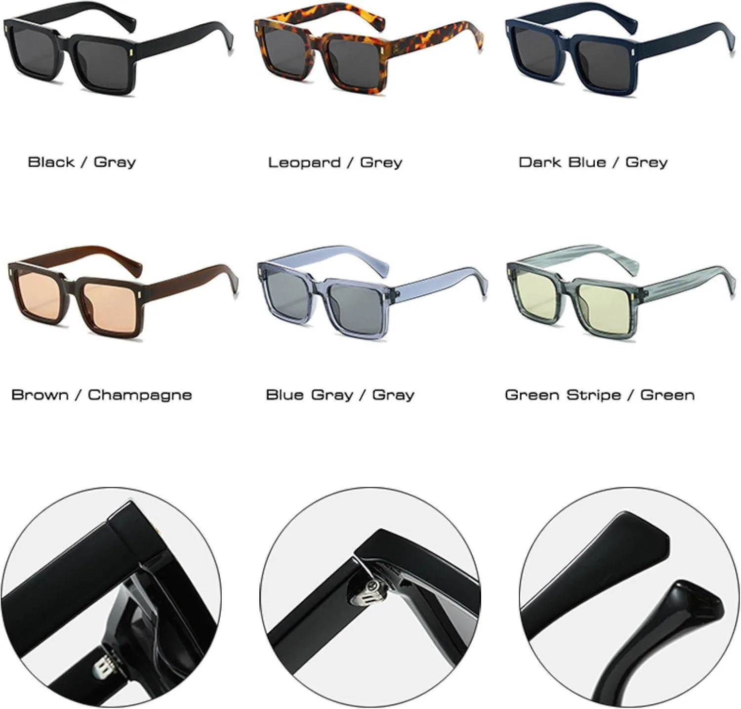 

Солнцезащитные очки с защитой от УФ-излучения UV400 для женщин и мужчин | Панк-стиль, с заклепками | Для занятий спортом на открытом воздухе DSVIGF, Leopard Grey