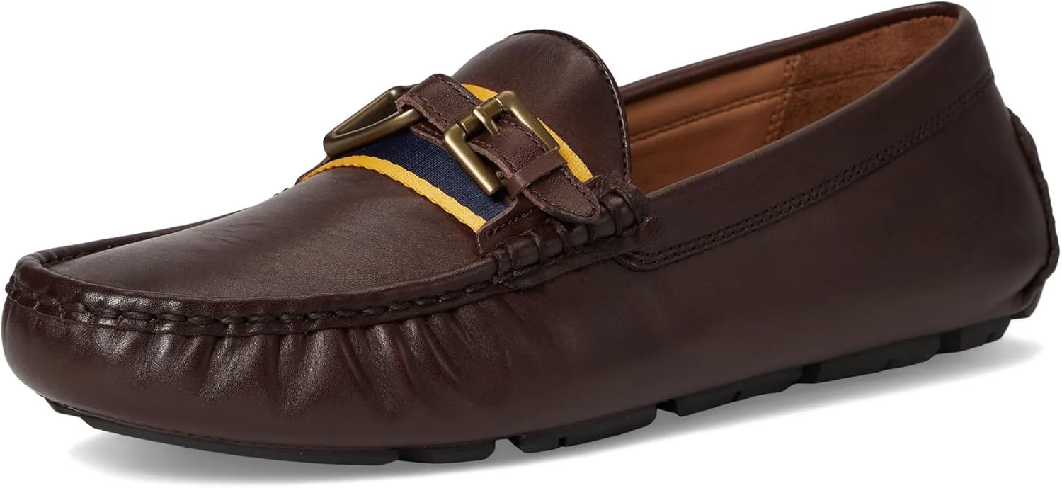 Мужские кожаные водительские туфли Polo Ralph Lauren Anders, темно-коричневый — фото 2