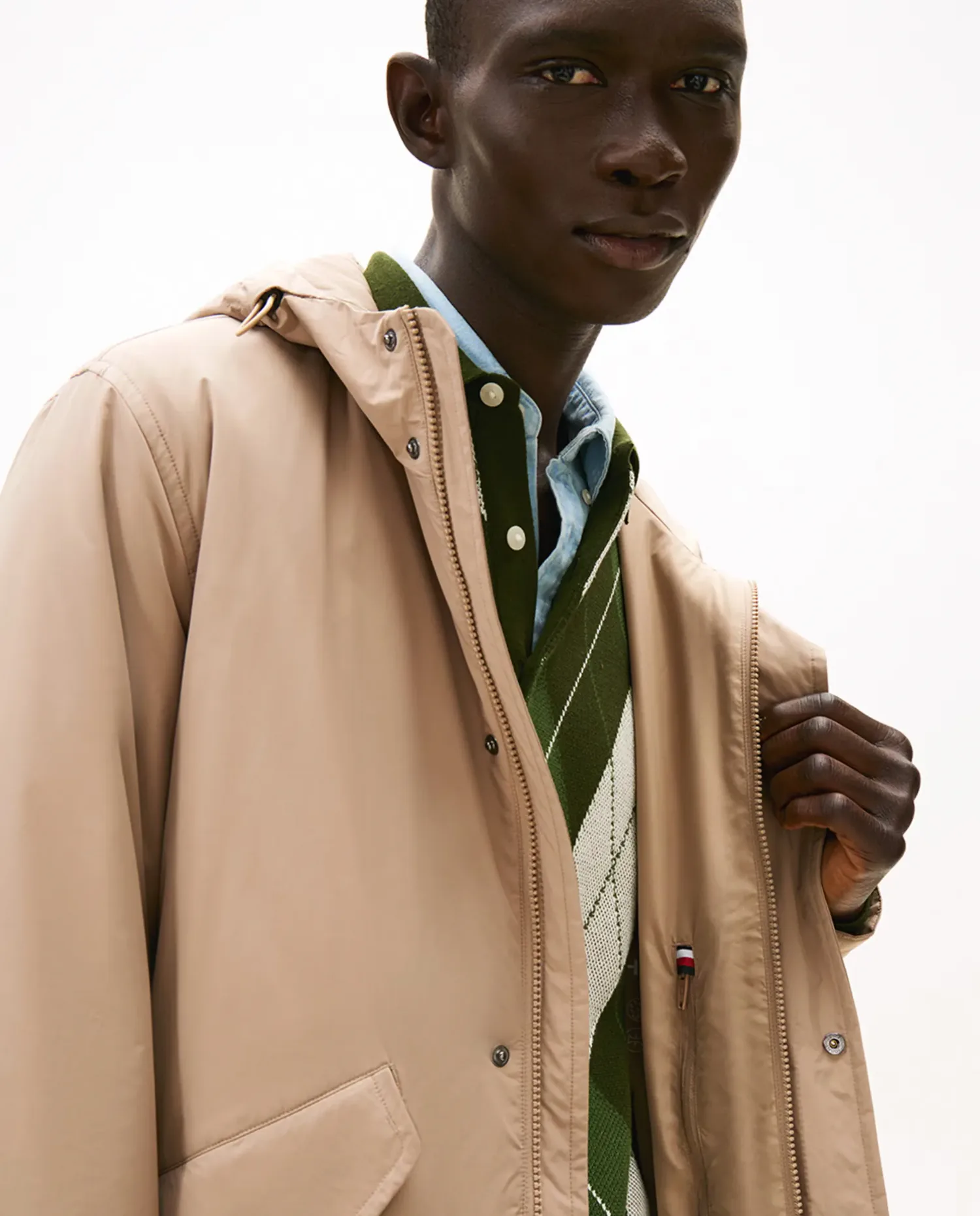 Стеганая и водонепроницаемая куртка для верховой езды Tommy Hilfiger, бежевый — фото 4