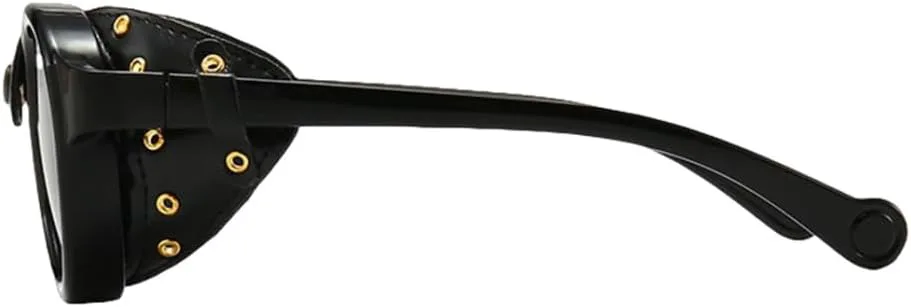 

Овальные солнцезащитные очки в стиле стимпанк, ветрозащитные, для мужчин и женщин, модные, с защитой от УФ-излучения UV400, винтажные очки TYUVIVO, C3 Tea Tea