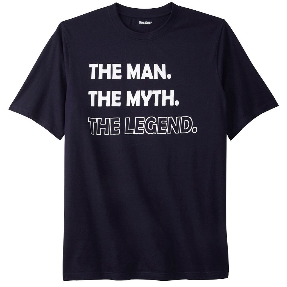 

Мужская футболка с надписью Kingsize Big & Tall с рисунком KingSize, цвет Legend
